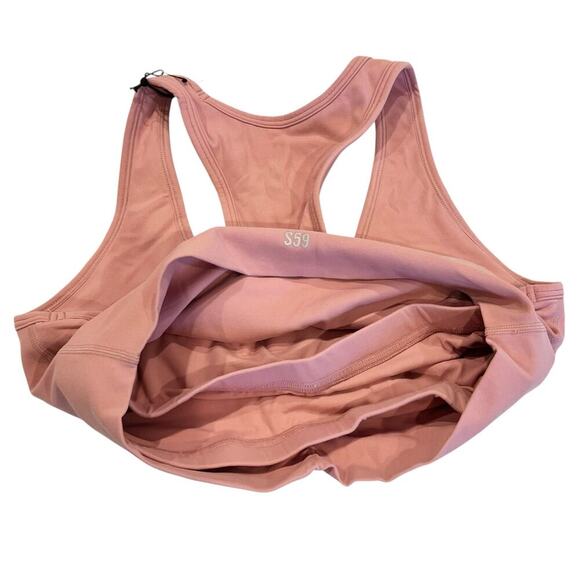 Splits59 Airweight Racerback Sports Bra with Ruching Dusty Rose Size Small NWT - Picture 5 of 12